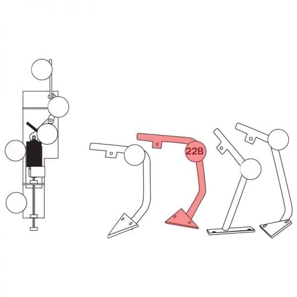 200.022B | Mixer arms wo/rubber blade, Tower-base