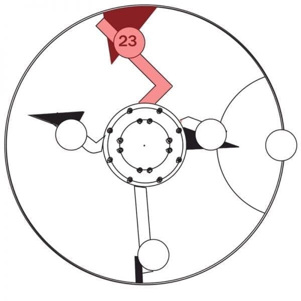 200.023 | Mixer arms w/rubber blade, Side-base