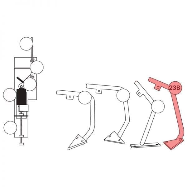 200.023B | Mixer arms wo/rubber blade, Side-base