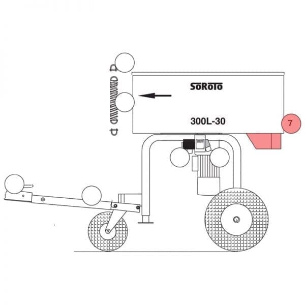 300.007 | Mixer gate incl. Bolt etc. - Image 2