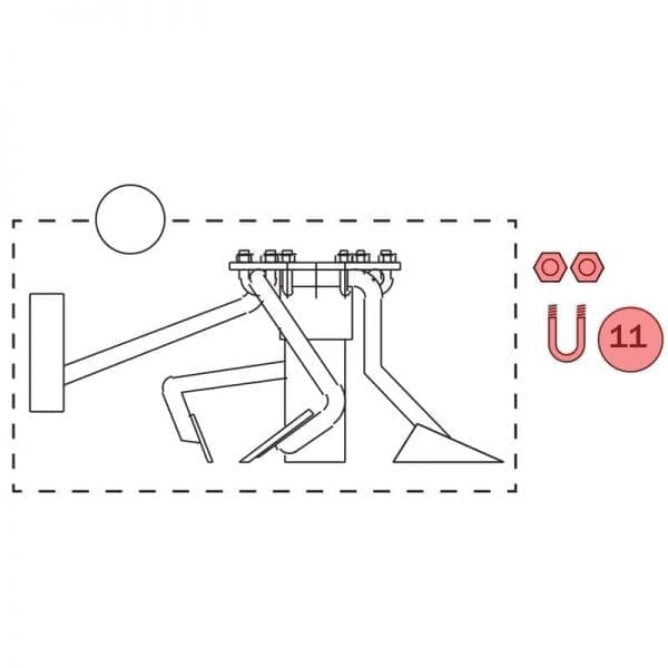 300.011 | U-Bolt (1pc) for securing the top disc (8 pcs. In total), incl. Nut4,60