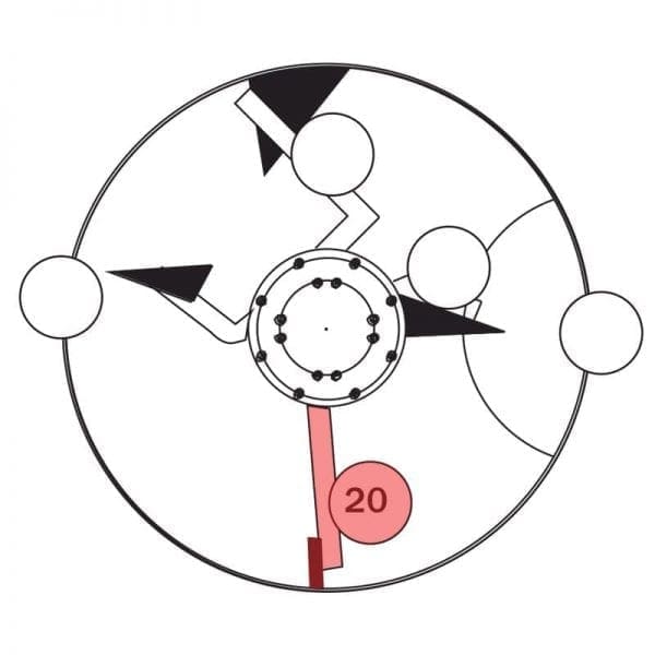 300.020 | Mixer arms w/rubber blade, side
