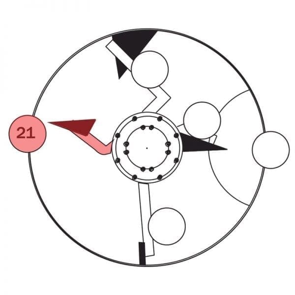 300.021 | Mixer arms w/rubber blade, mid-base
