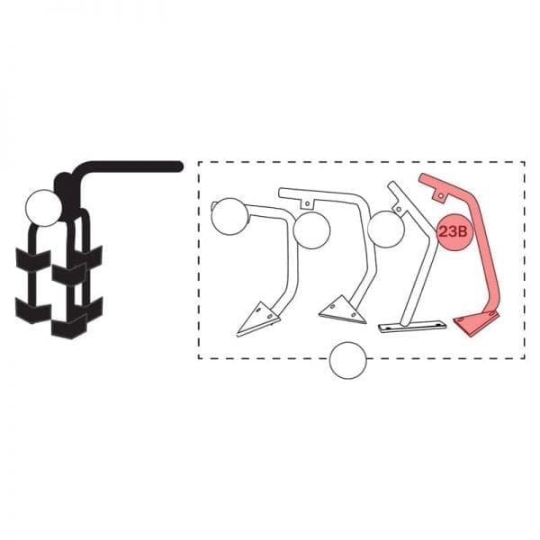 300.023B | Mixer arms wo/rubber blade, Side-base