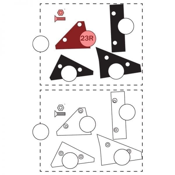 300.023R | Blade, rubber part, Side-base