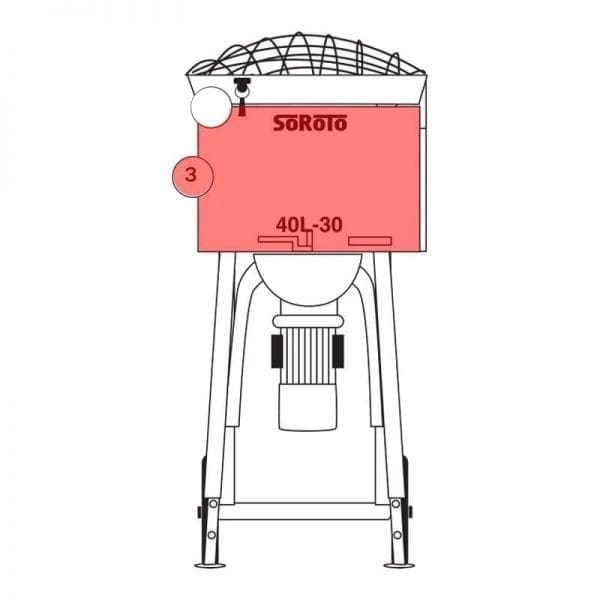 040.003 | Mixer drum incl. Mixer gate, complete set
