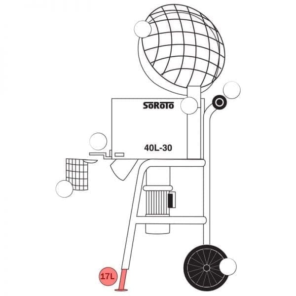 040.017L | Telescopic leg, front - left side