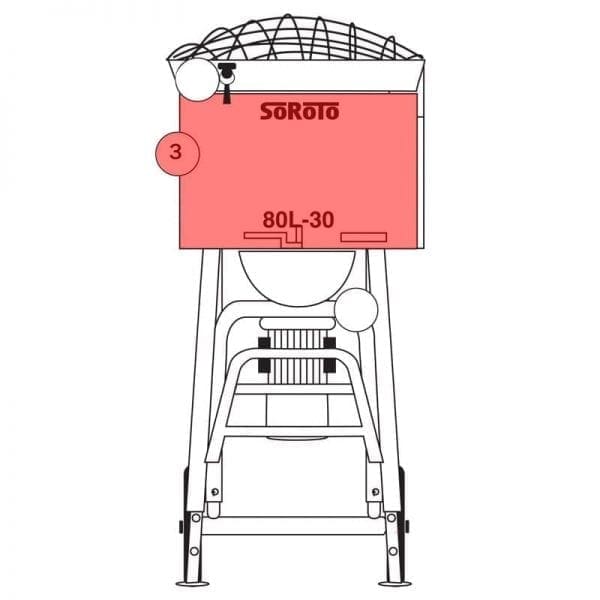 080.003 | Mixer drum incl. Mixer gate, complete set