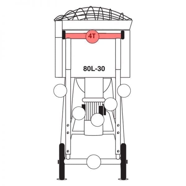 080.004T | Frame, top / rear part