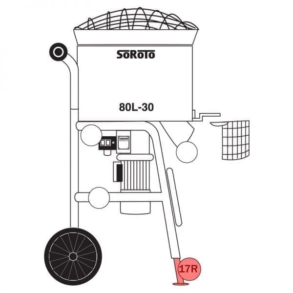 080.017R | Telescopic leg, front - right side