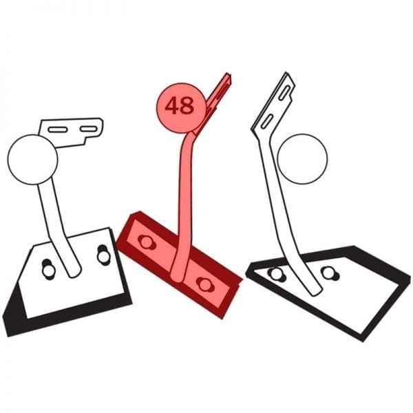 080.048 | Mixer arm w/rubber, rake