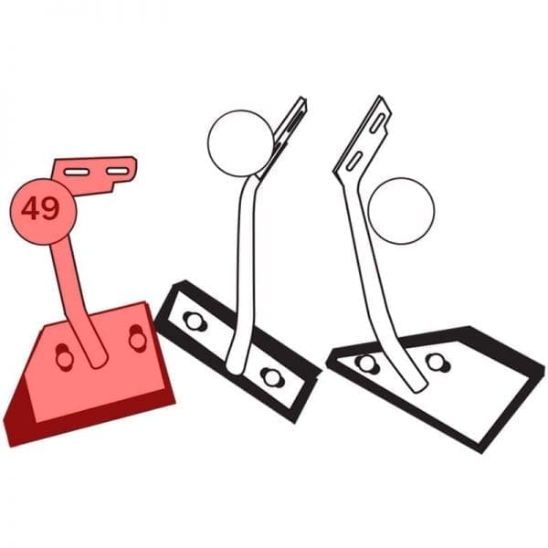 080.049 | Mixer arm w/rubber, Side-base