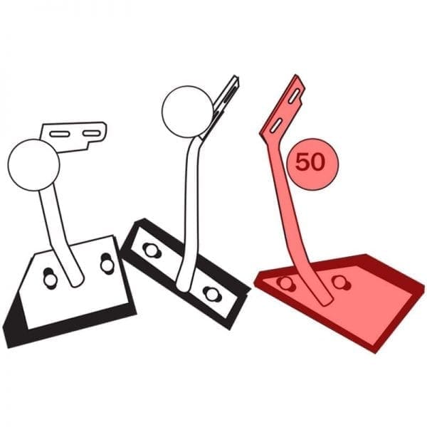 080.050 | Mixer arm w/rubber, Side-base