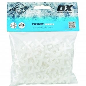 OX Trade Cross Shaped Tile Spacers - 2mm (250 pcs)