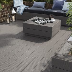 Signature AT decking board pebble grey